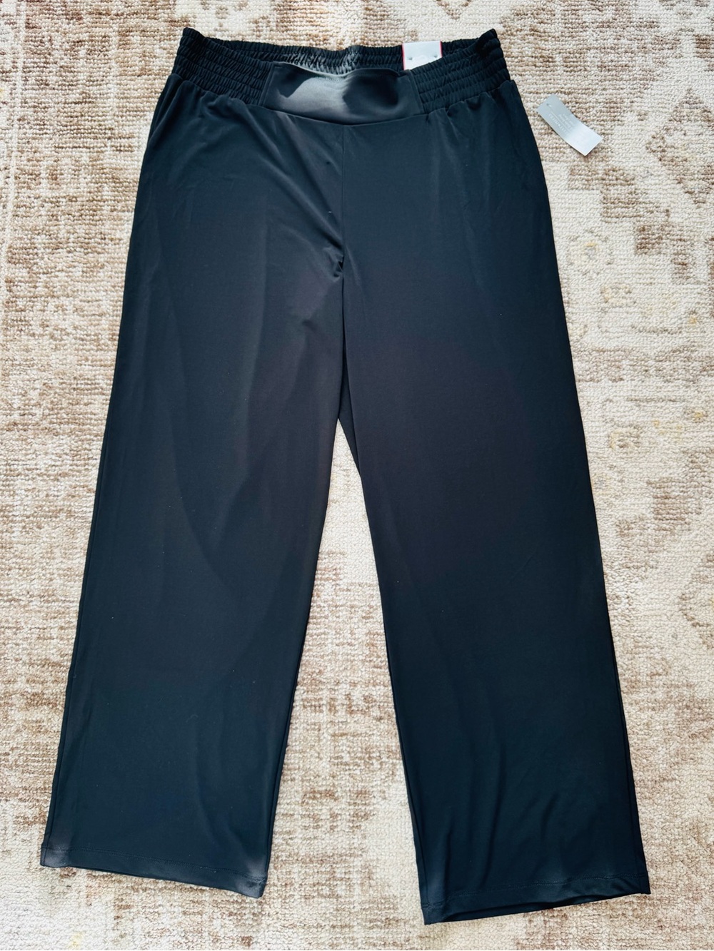 Avenue VIP Knits Black Wide Leg Pant
